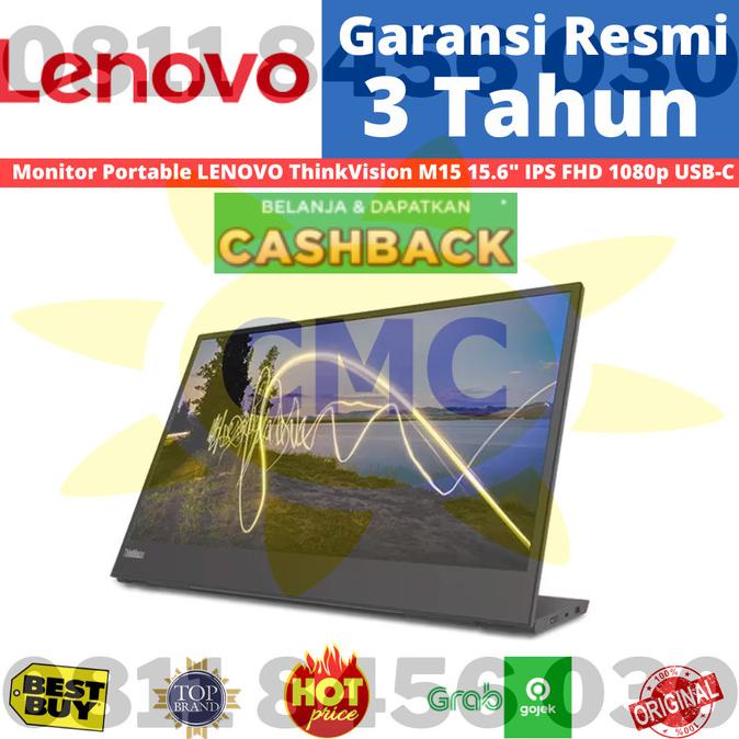 Monitor Portable Monitor Lenovo Thinkvision M15 15.6" Ips Fhd 60Hz Malaikaer
