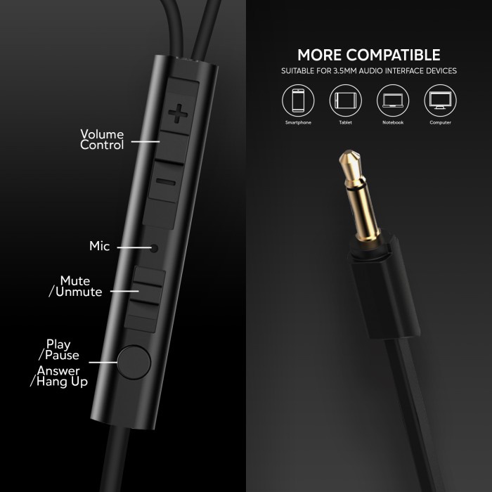 In-Ear Gaming Earphone With Dual Microphone Wired - Uep131N Ready