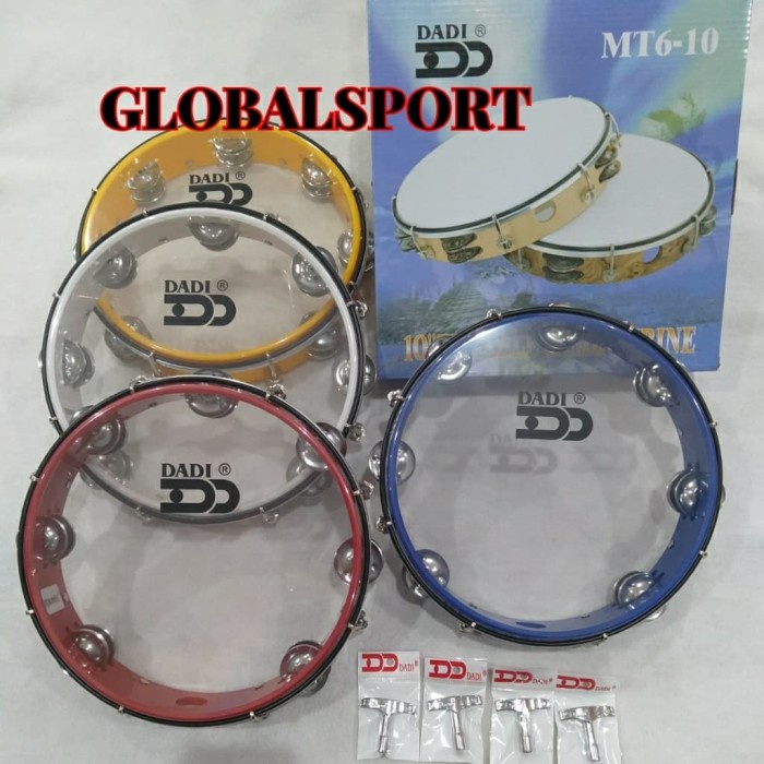 Tamborin - Tamborin Dadi Kulit Mika Bening Mt6-10