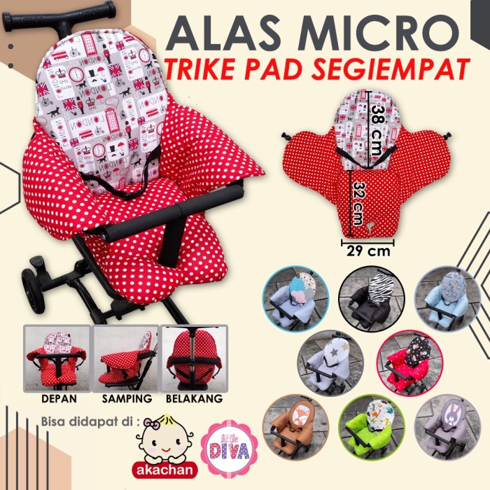 Promo Alas Trike Pad Segiempat T4 Kereta Dorong Stroller Roda 4 Lw 003 Ez02