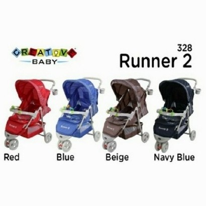 Promo Stroller Pliko Creative Baby Runner 328 Kereta Dorong Bayi Roda 3