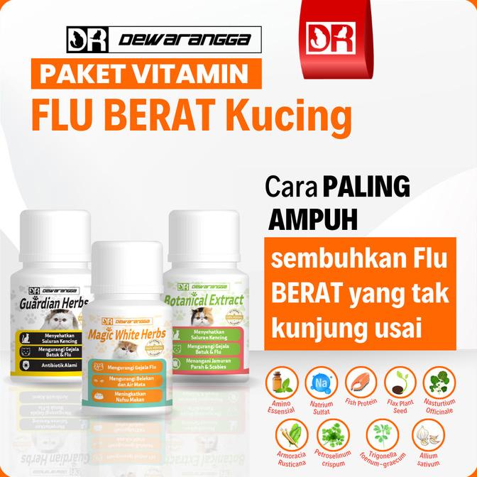 Vitamin Flu Berat Dewarangga - Obat Flu Kucing Pilek
