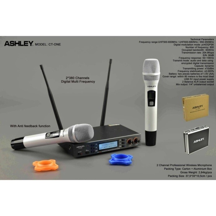 NEW Microphone Wireless mic Ashley CT-ONE Original (Free Koper)