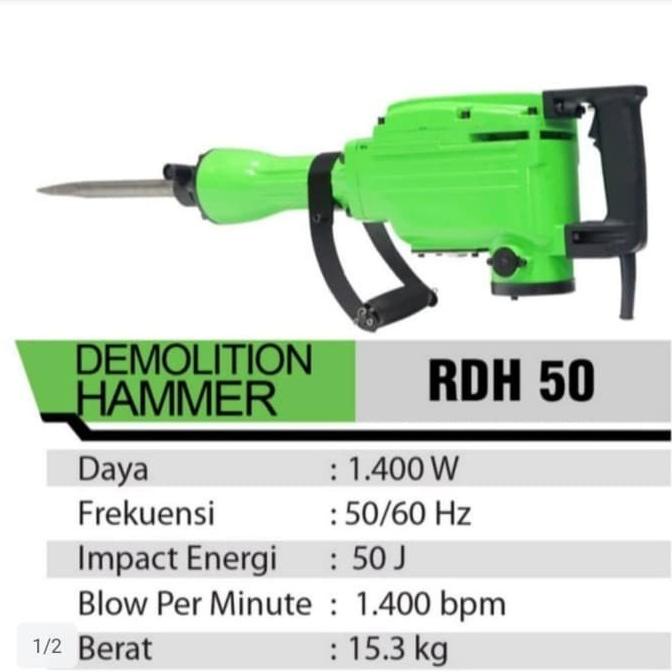 Ryu Rdh 50 Demolition Hammer Jack Hammer Ryu Mesin Bobok