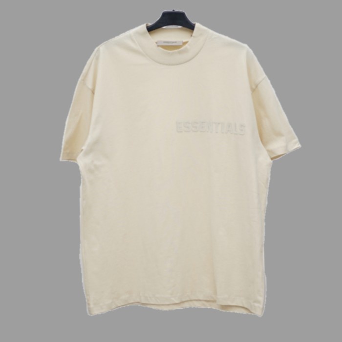 TSHIRT ESSENTIALS FEAR OF GOD FW/22 EGG SHELL ORIGINAL KAOS UNISEX - XS