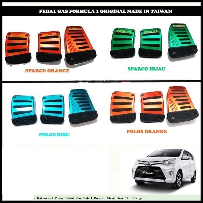 Cover Pedal Gas Mobil Manual Aluminium F1 Calya star