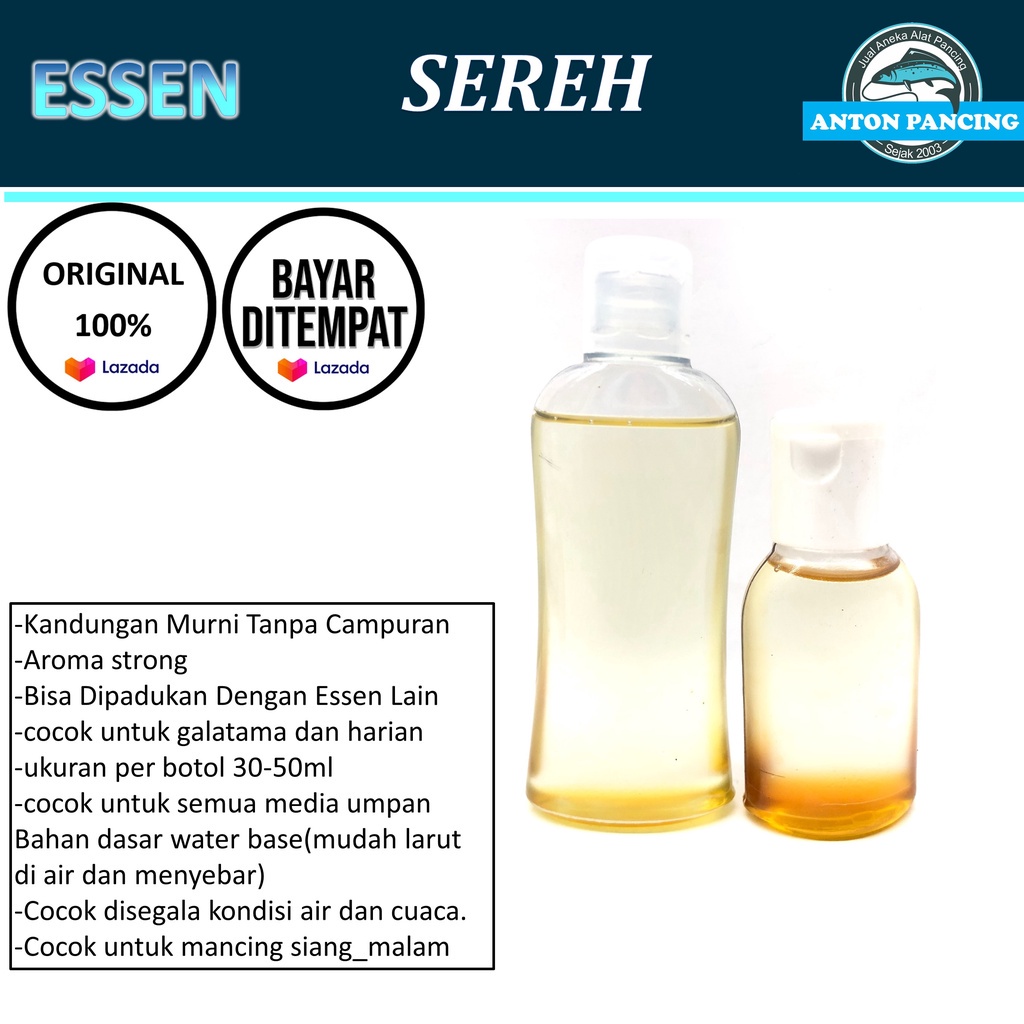 Umpan Mancing Essen Sereh Murni 100%