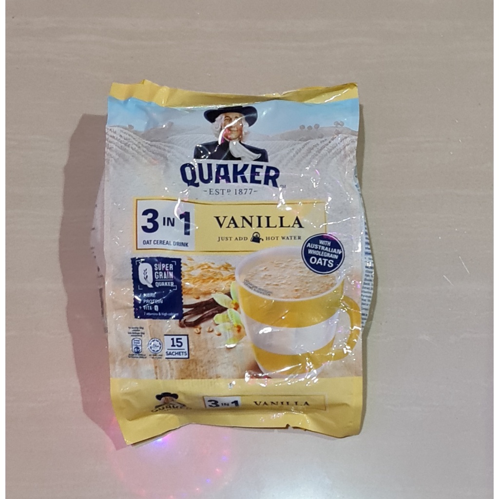 

Oat Cereal Drink Quaker 3In1 Vanilla 15 X 28 Gram