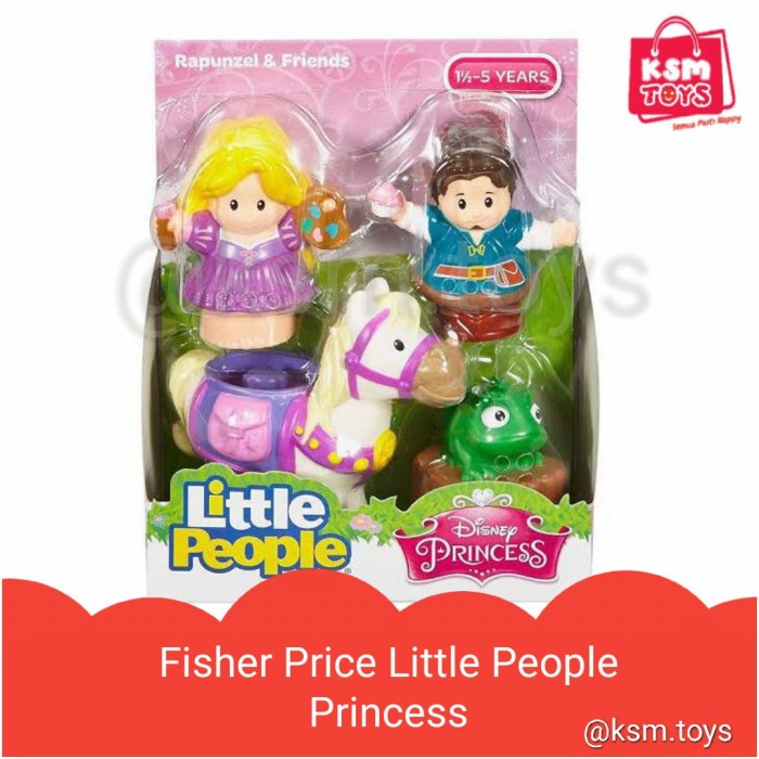 Fisher Price Little People Princess Rapunzel Belle Snow Cinderella Ready