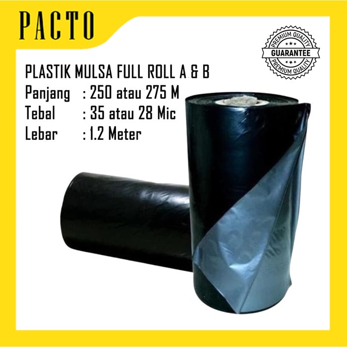 Ready Plastik Mulsa Hitam Perak Full Roll Mulsa Perkebunan Mulsa 250 Meter