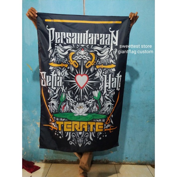 BENDERA PSHT FULL PRINTING, GIANTFLAG SH, BENDERA TERATE, MINIFLAG CUSTOM, BENDERA CUSTOM, BENDERA P