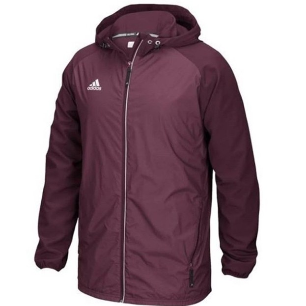 Men Maroon Modern Varsity Woven Windbreaker Jacket