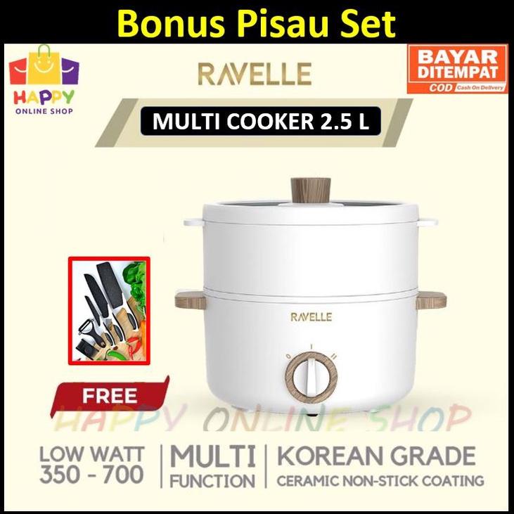 RAVELLE Multi Cooker 2.5 Liter Panci Listrik Low Wat