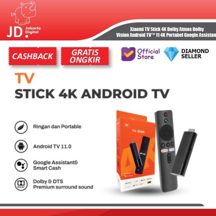 Xiaomi TV Stick 4K Android TV 11 4K Portabel