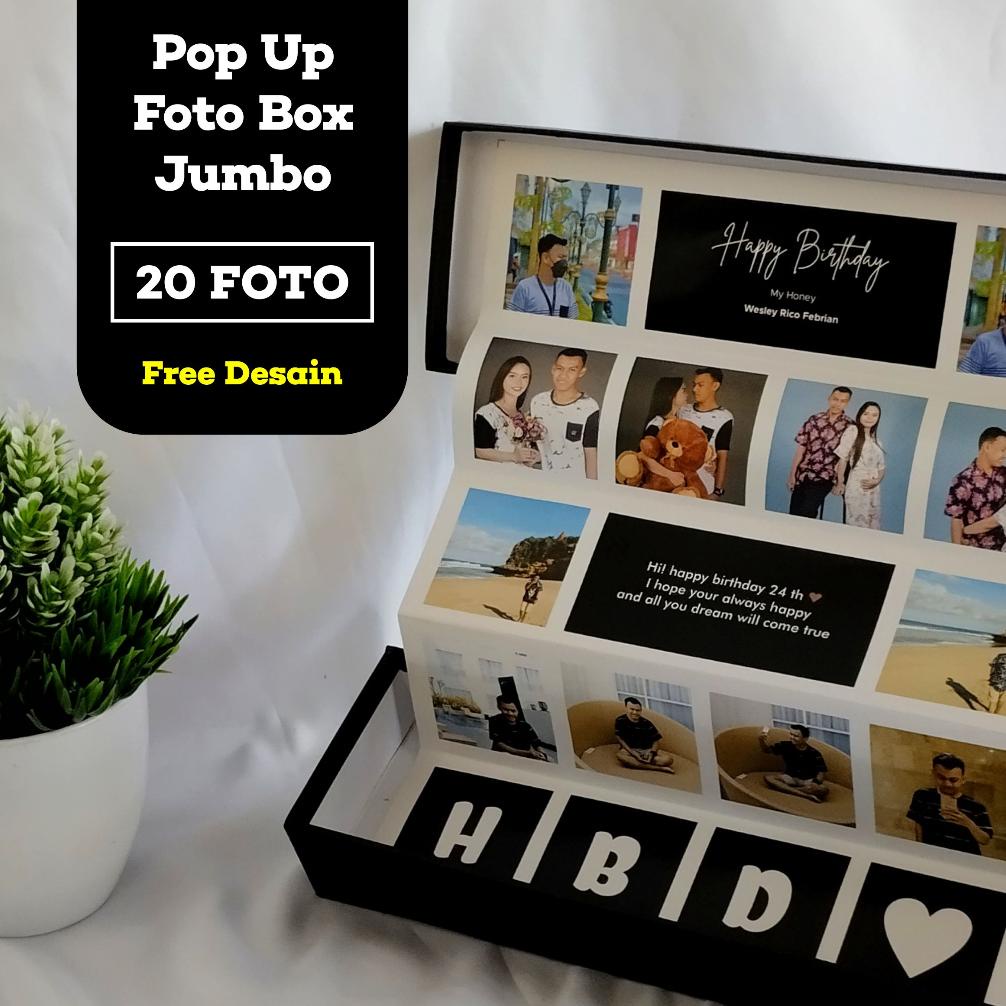 TDD203 Photo Box Kekinian / Memory Box / Foto Box / Kado Ulang Tahun Wedding Anniversary / Giftbox Foto Termurah