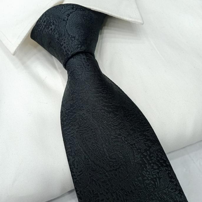 dasi hitam polos dasi hitam berserat dasi kantor pria hitam panjang