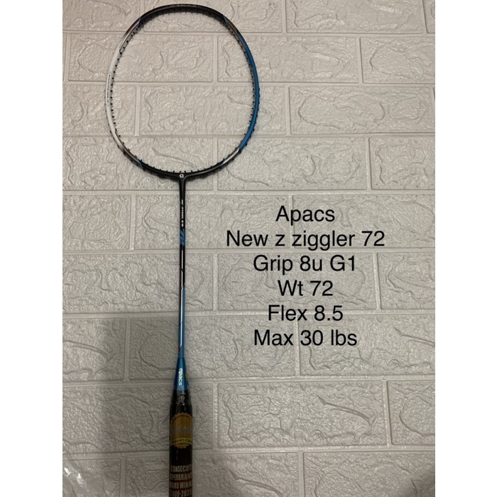 Raket Badminton Apacs New Z Ziggler 72 Grip 8U G1 Original Terpopuler
