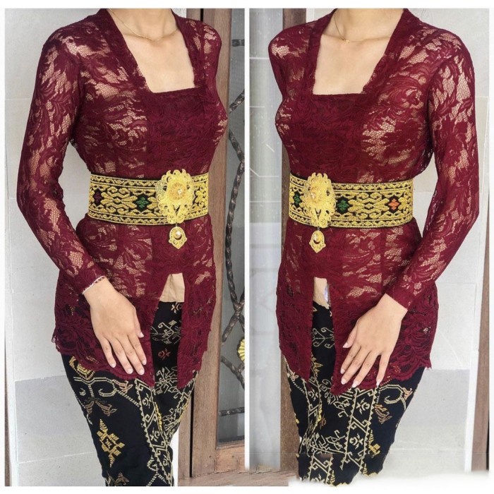 Kebaya Kutu Baru Baju Bali Modern Atasan Brukat Wanita Murah Grosir