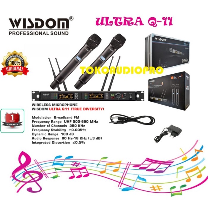 Wisdom Q11 Dual Handheld Microphone Wireless Q-11