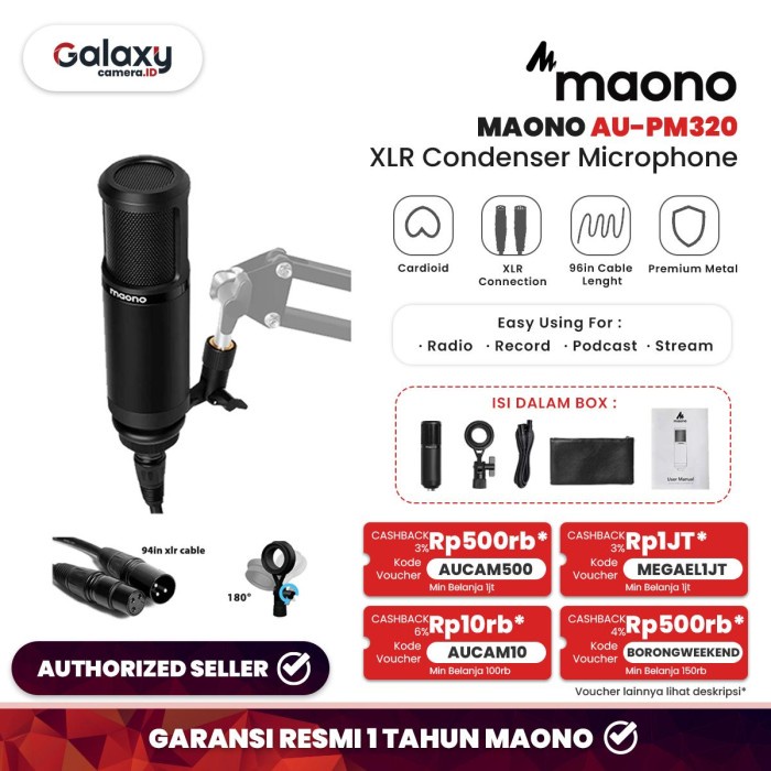 Maono AU-PM320 XLR Condenser Microphone