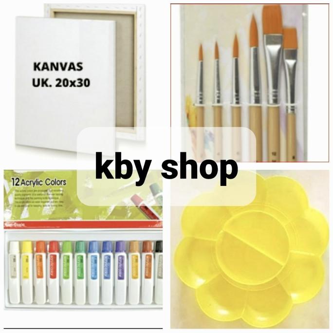 

Paket Alat Melukis Kanvas 20X30 -Kuas Piring Cat Acrylic Painting Kit Kode 974