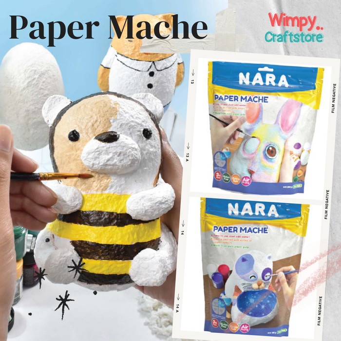 NARA PAPER MACHE AIR DRY CLAY BUBUR KERTAS PAPER CLAY MODELLING CLAY