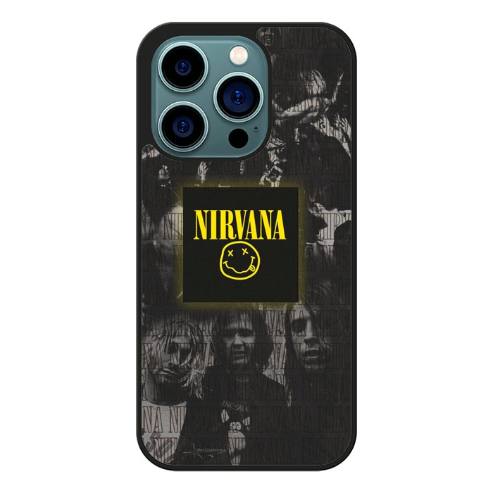 Casing Case iPhone 15 14 13 12 11 X Xr Xs 8 7 SE Mini Plus Pro Max Nirvana FM419