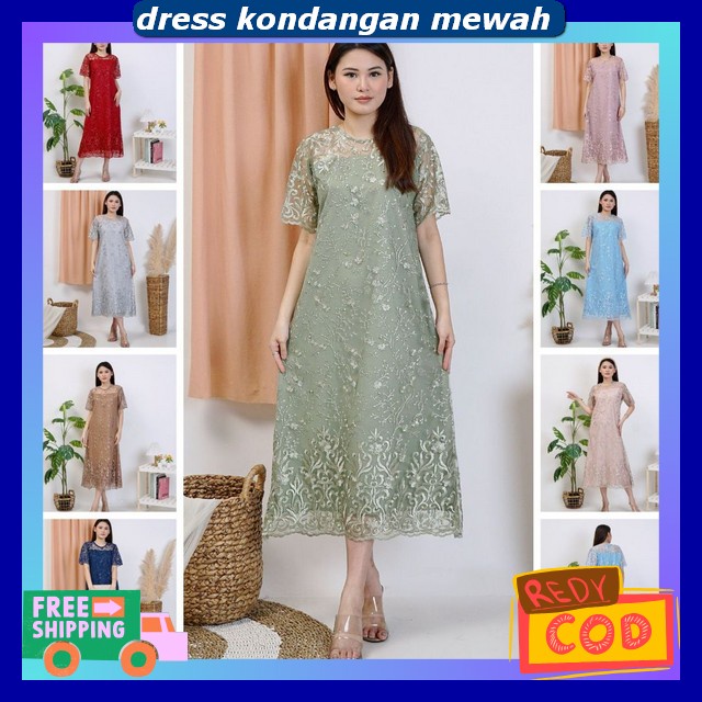 Dress Natal Remaja Perempuan Dreas Midi Driss Briesmaid Murah Premium Dress Kondangan Wanita Kekinia