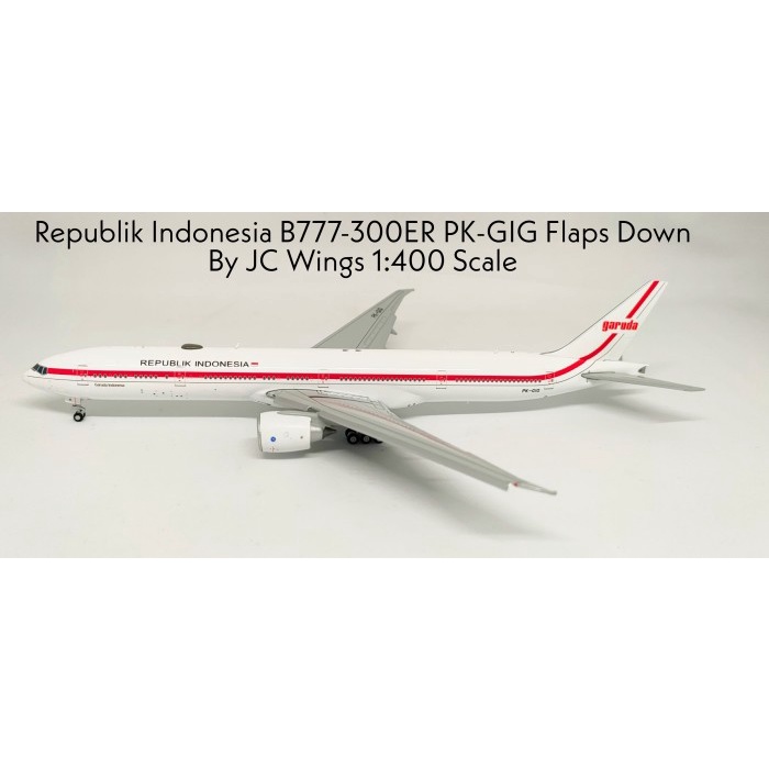 Promo Republik Indonesia B777-300Er Pk-Gig Flaps Down By Jc Wings 1:400