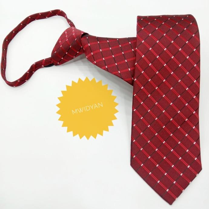 dasi pria dasi instan merah maroon dasi siap pakai