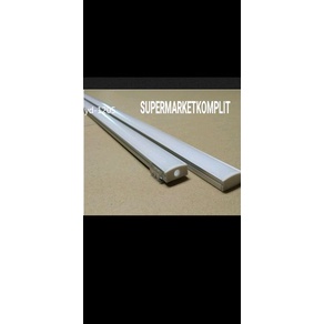 list lampu led strip alumunium panjang 2 meter penutup led cembung