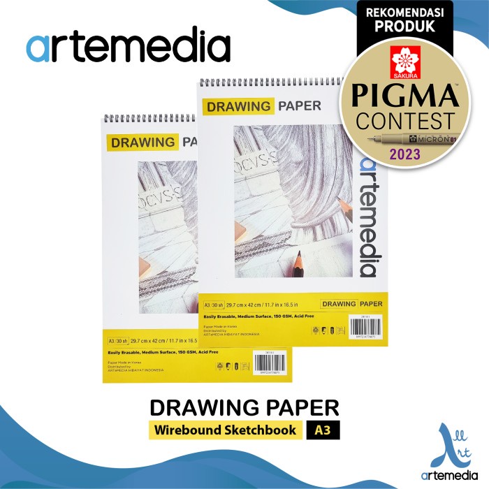 

Promo Buku Sketsa Artemedia Drawing Paper Book A3 Wire Bound Sketchbook Terbaru