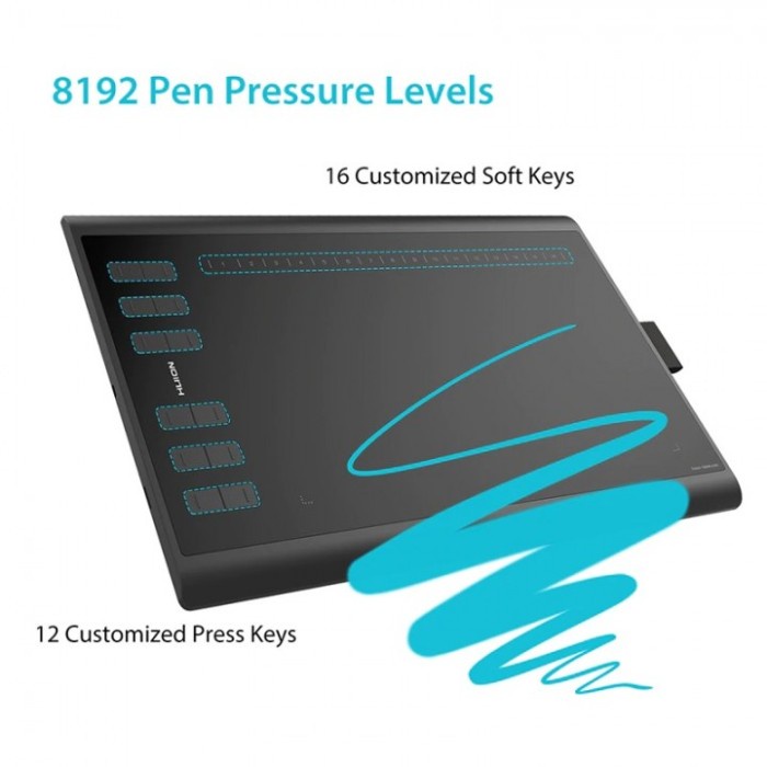 

Murah Huion Inspiroy H1060P Graphics Drawing Tablet With 8192 Pen Pressure _.