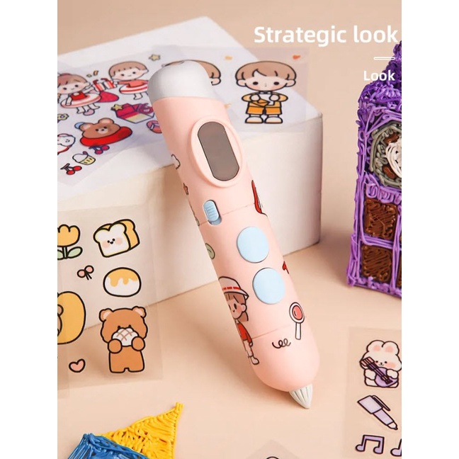 

Terbatas 3D Pen Wireless Motif Cute Refill Filamen 1.75Mm Suhu Rendah Diy _.