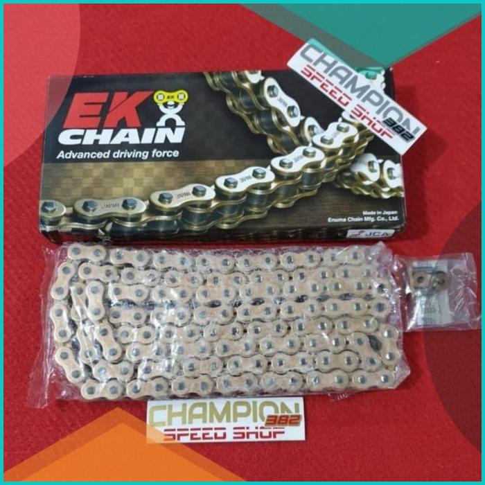 Rantai EK CHAIN ORI JAPAN SRX2 XRing X-Ring 520 -120 Gold ZX25R ZX-25