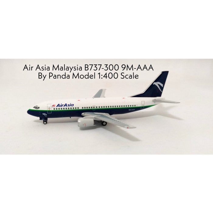 PROMO AIRASIA MALAYSIA B737-300 9M-AAA BY PANDA MODEL 1:400 SCALE TERLARIS