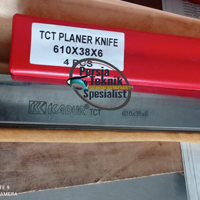 Mata Pisau TCT KADUR 610 - 38 - 6 Planer Knife Pisau Ketam -Lulas G