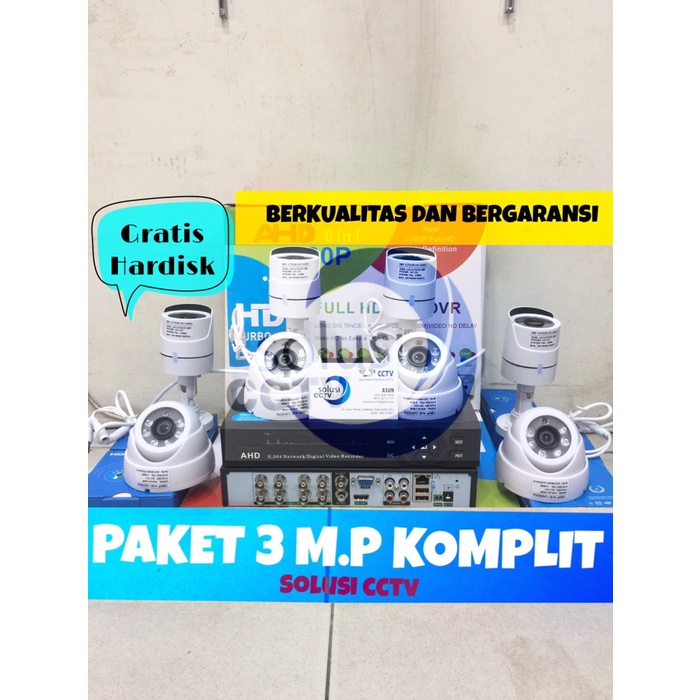 Paket CCTV 8 Chanel 3 Megapixel KOMPLIT HDD 1TB