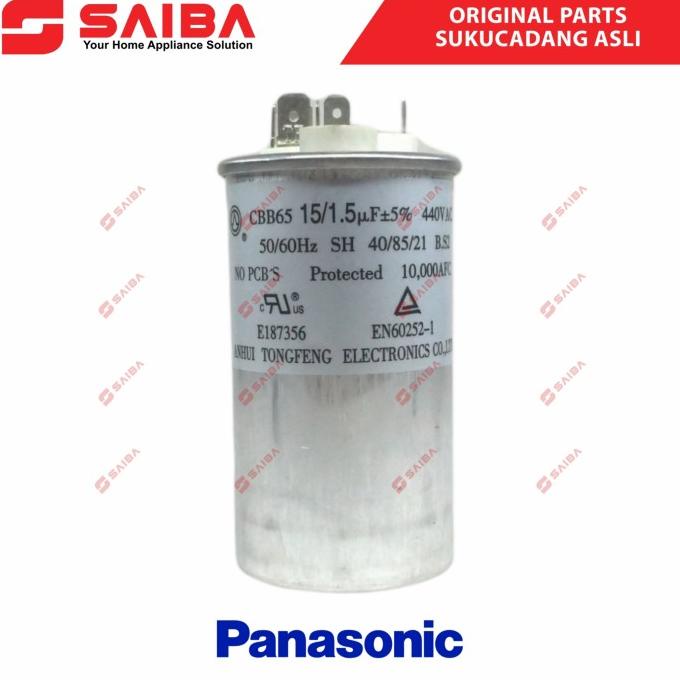 Kapasitor Ac Panasonic 1/2Pk (Capacitor Ac) Original Asli 15+1.5 Uf