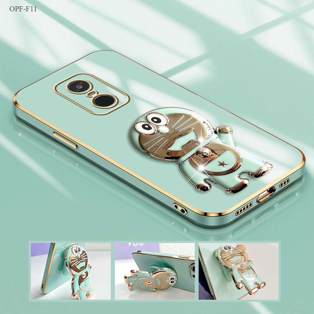 OPPO F11 F9 F7 F5 F1S Pro Youth Untuk Casing HP Phone Sofcase Case Softcase Kesing Soft Doraemon Sim