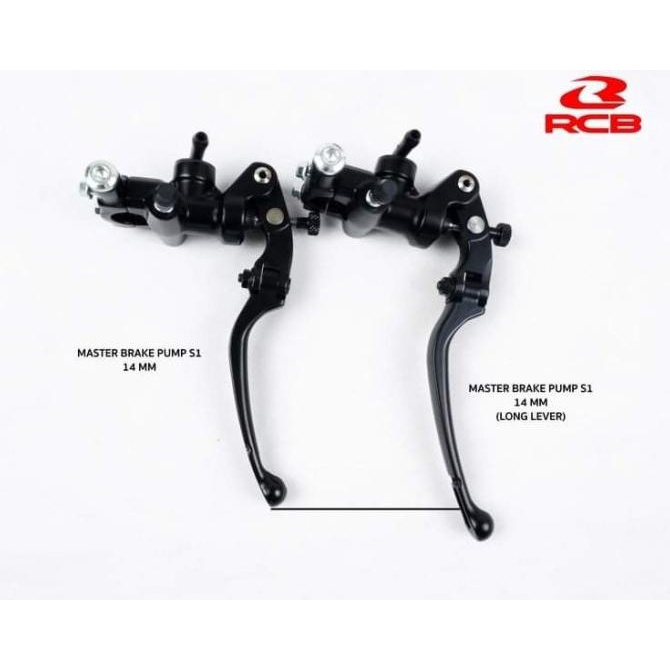 MASTER REM RCB S1 LONG LEVER 14 MM KIRI HITAM ORIGINAL