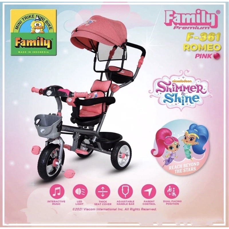 TRICYCLE FAMILY BALITA ANAK 361 ROMEO SEPEDA RODA TIGA BAYI F760