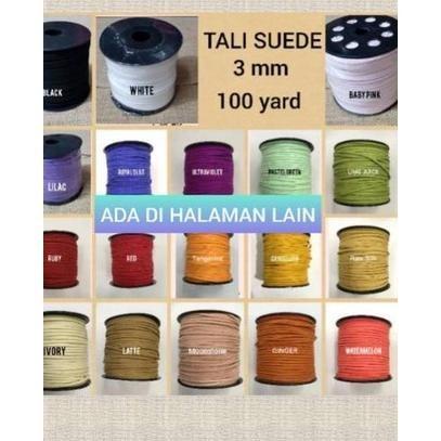 

TERLARIS - TALI SUEDE / TALI BELUDRU / BAHAN GELANG 3 MM 1 ROL (100YARD) BEST