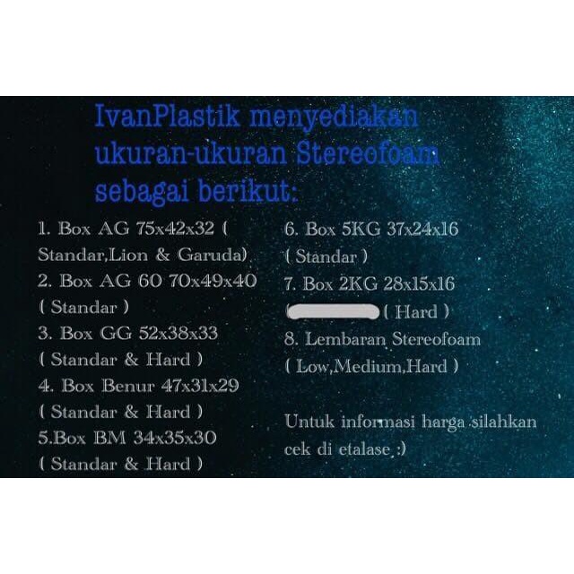 

TERLARIS - STEREOFOAM BOX 47 CM HARD / STYROFOAM BOX 47 BENUR KUALITAS HARD
