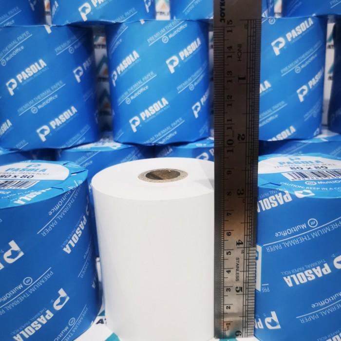 

TERLARIS - (1 BOX= 50 ROLL) KERTAS THERMAL STRUK KASIR 80 X 80 . PASOLA 80X80