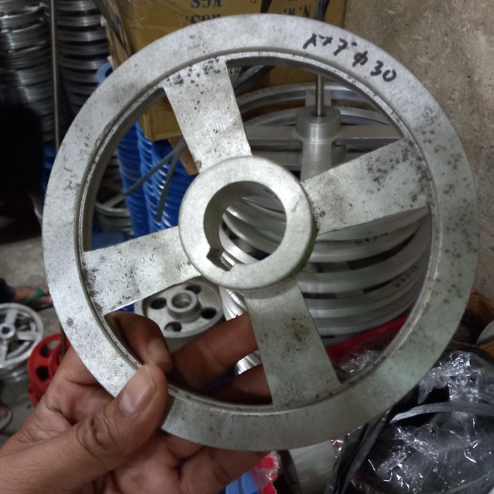 PULLEY PULLY A1 7" INCH AS 30 MM PULI ALUMUNIUM