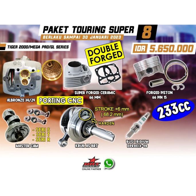 Originial BRT PAKET TOURING 8 TIGER 200