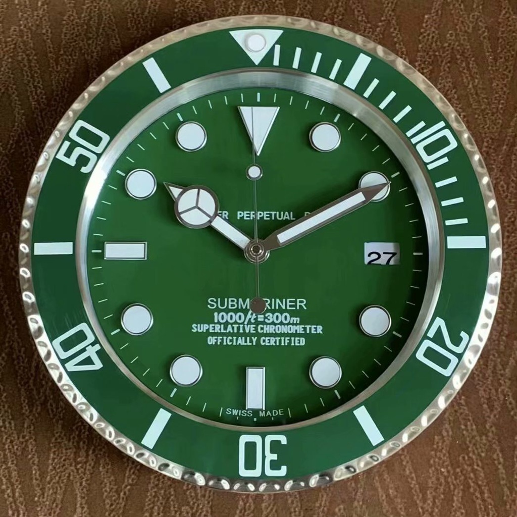 Jam Dinding Submariner Hijau Bercahaya, Menyapu Detik Ruang Tamu Jam Dinding Ruang Tamu Kamar Tidur 