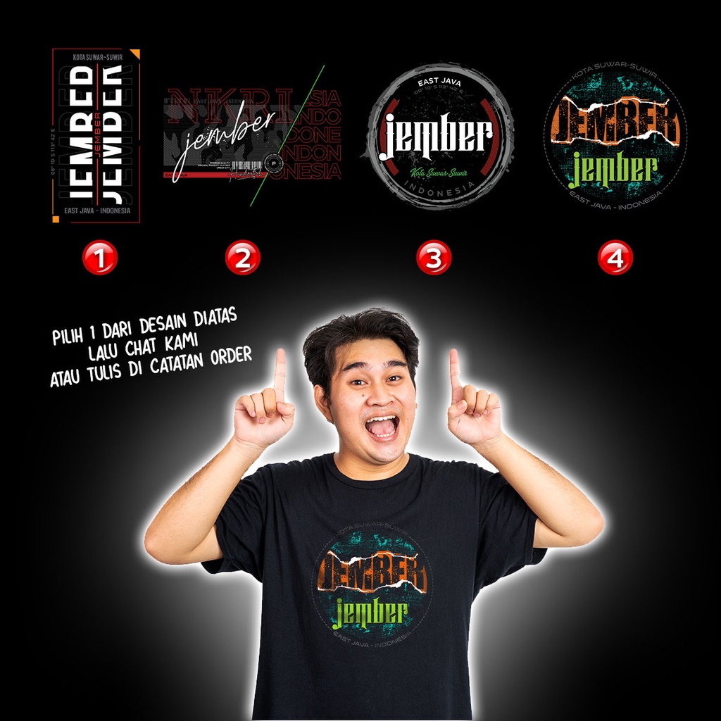 Kaos Distro JEMBER Premium - 4 DESAIN STYLISH JEMBER - XJMR5