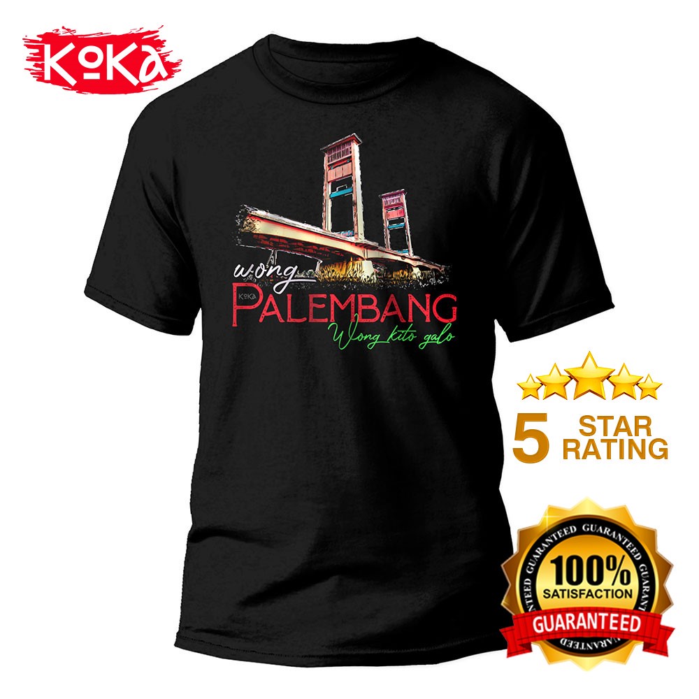 T-Shirt Distro Premium - JEMBATAN AMPERA - Kaos Khas Palembang - PLB1